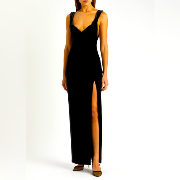 GIORGIO ARMANI LE COLLEZIONI Velvet Slit Evening Wear Gown Cocktail Dress - Picture 1 of 12